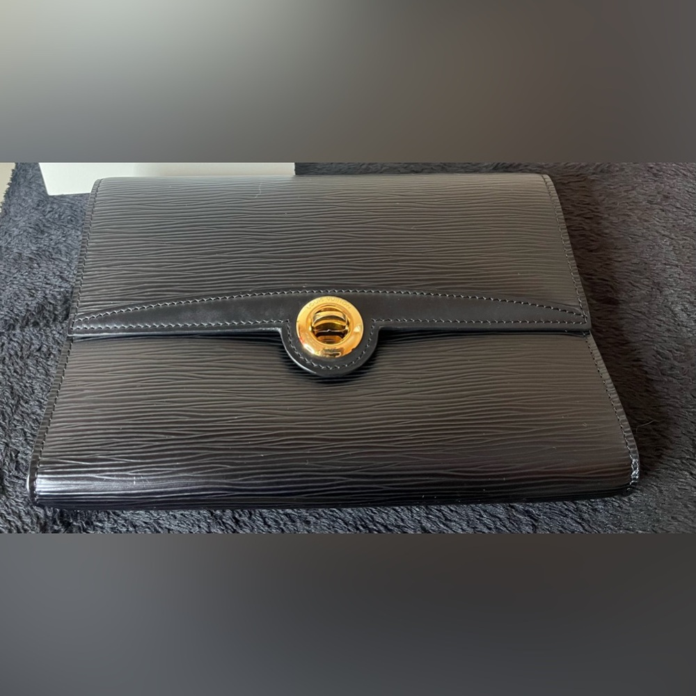 Louis Vuitton Black Epi Leather Clutch